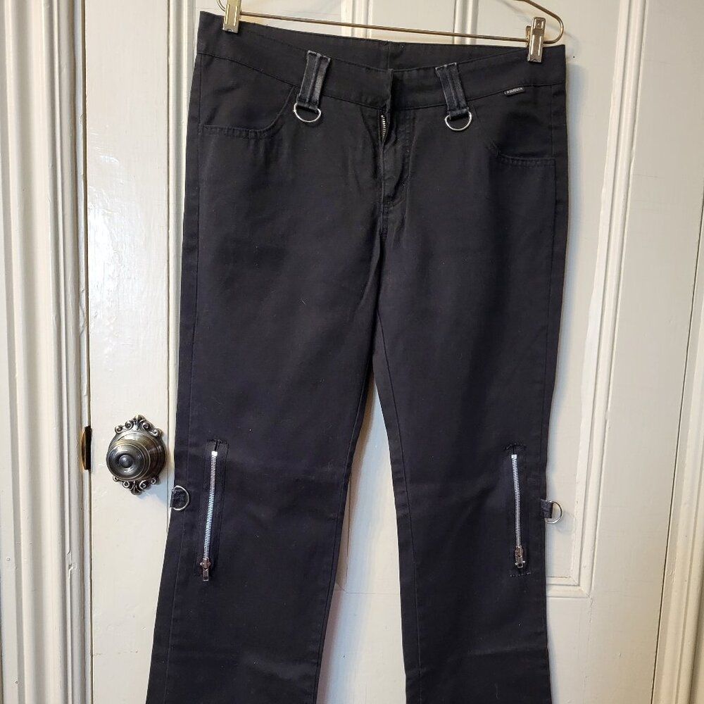 vintage Serious women's sparkly pant punk goth industrial